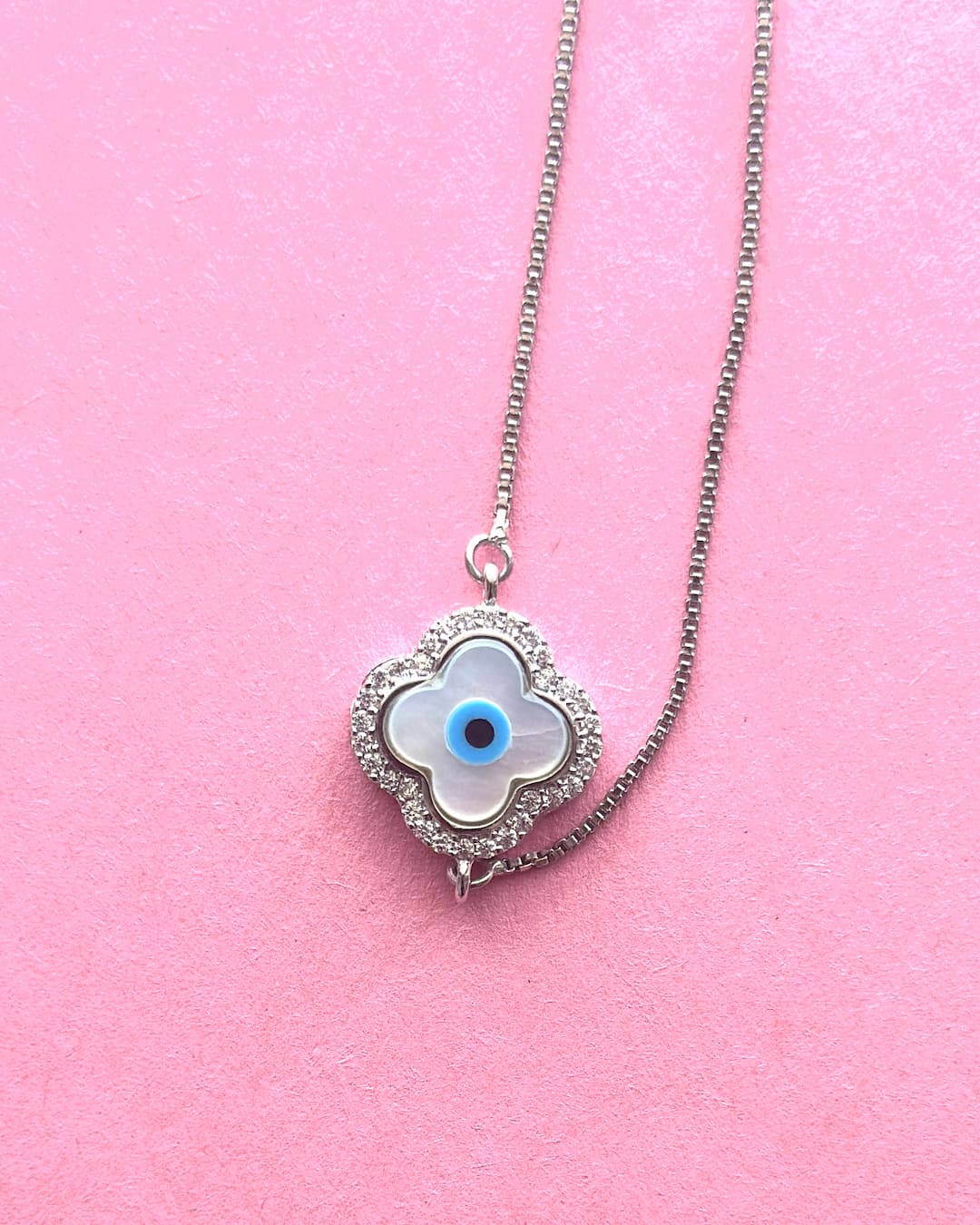 Victorian Evil-Eye Silver Bracelet