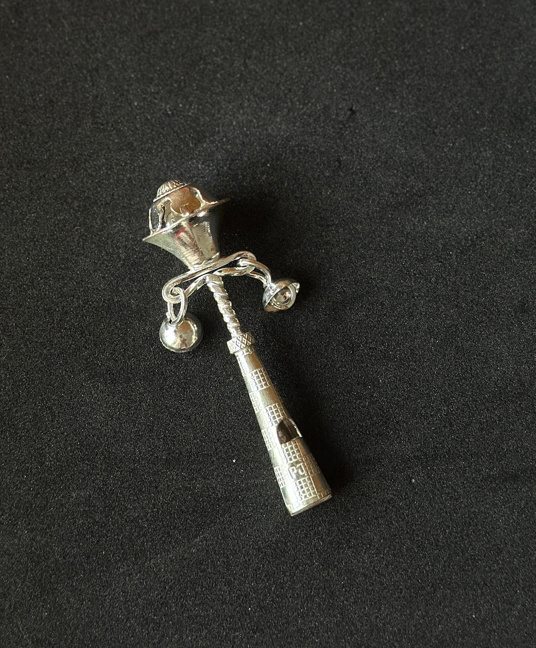 Single-Bell Baby Rattle Silver