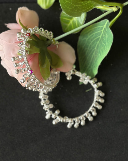 Ghungroo Baby Girl Silver Anklets Pair