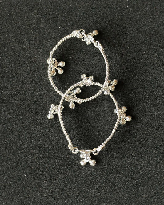 Ghungroo Baby Boy Silver Anklets Pair