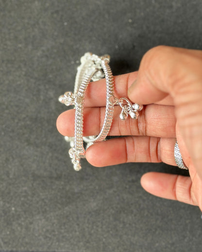 Ghungroo Baby Boy Silver Anklets Pair