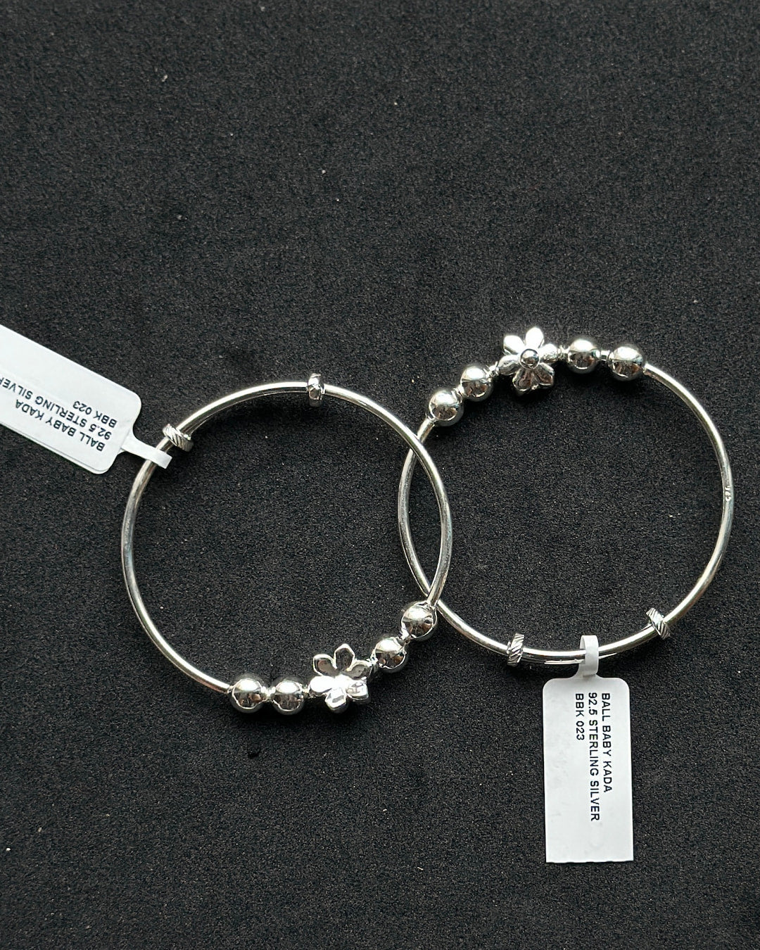 Silver Bead Kada (Adjustable)