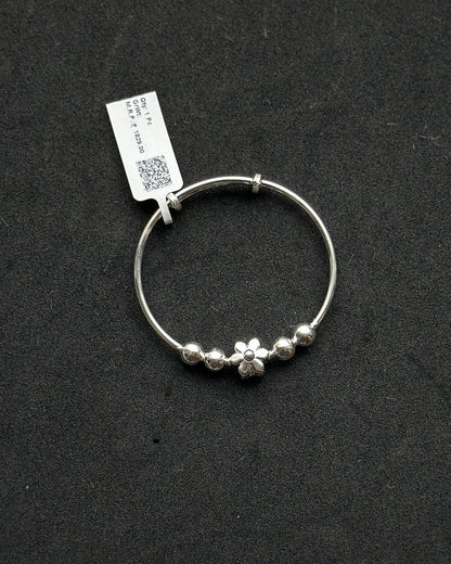 Silver Bead Kada (Adjustable)