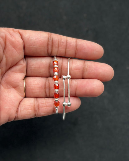 Orange Bead Kada (Adjustable)