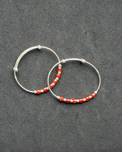 Orange Bead Kada (Adjustable)