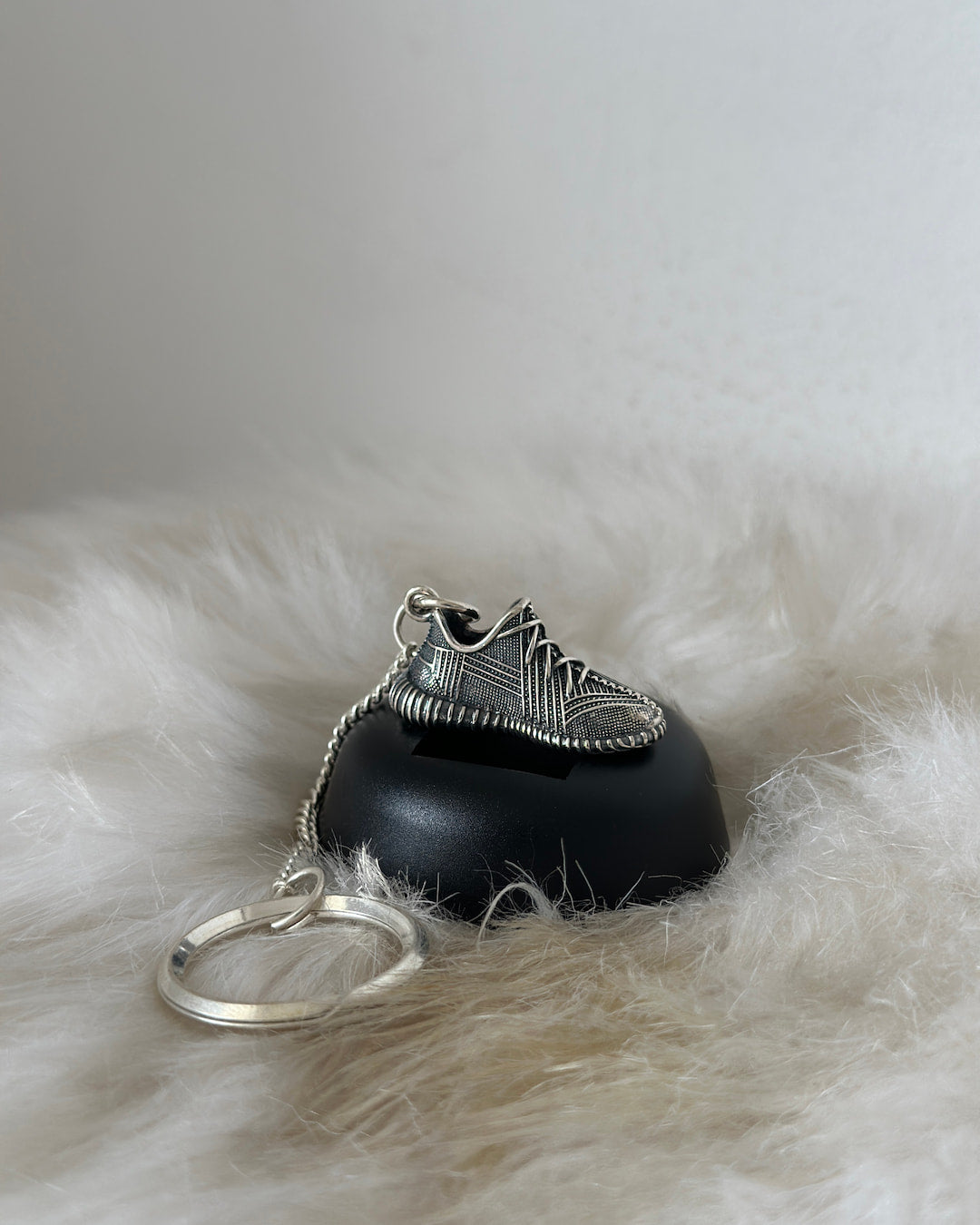 Grey Sneaker Silver Charm