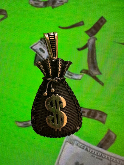 Dollar Bag Silver Charm