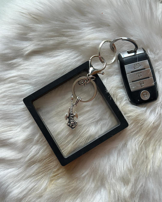 Electric Guitar Silver Charm