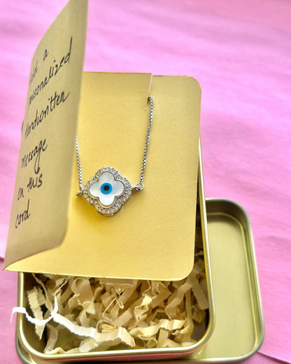 Victorian Evil-Eye Silver Bracelet
