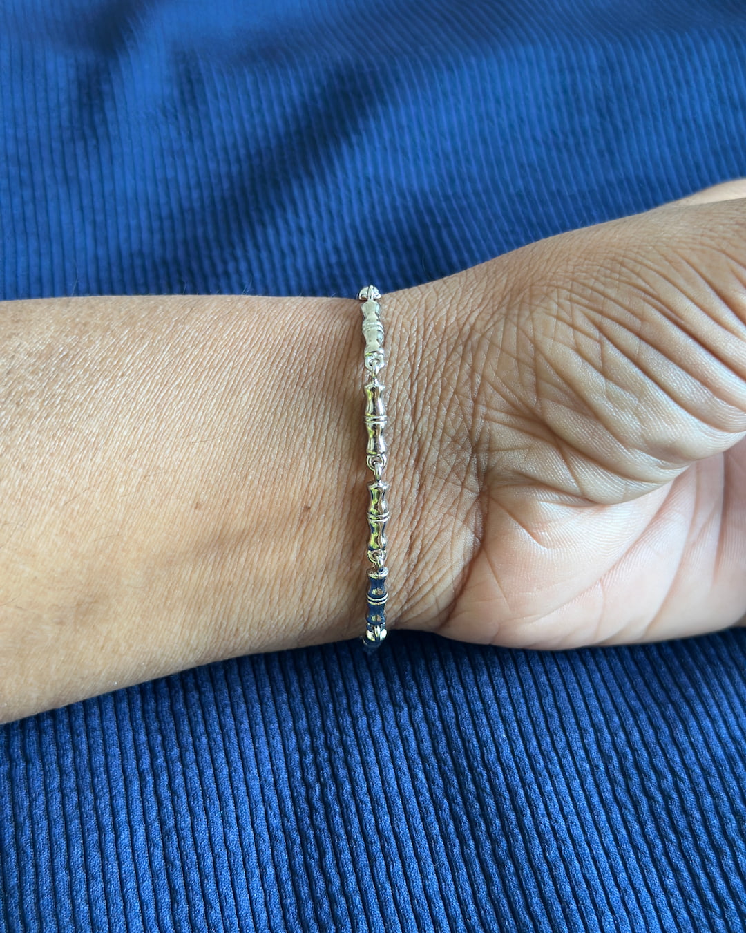 Hand-Hold Silver Charm Bracelet