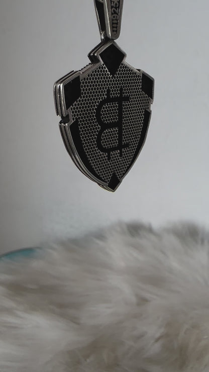Bitcoin Crest Silver Charm