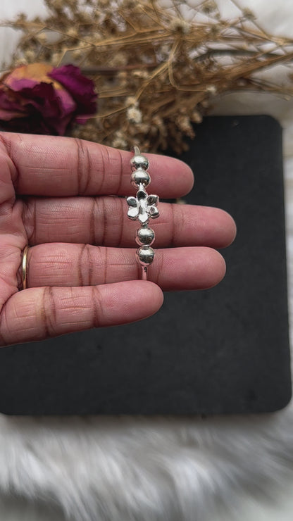 Silver Bead Kada (Adjustable)