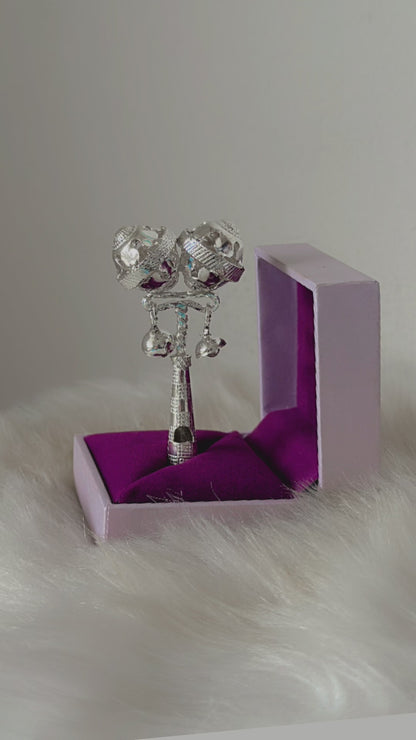 Single-Bell Baby Rattle Silver